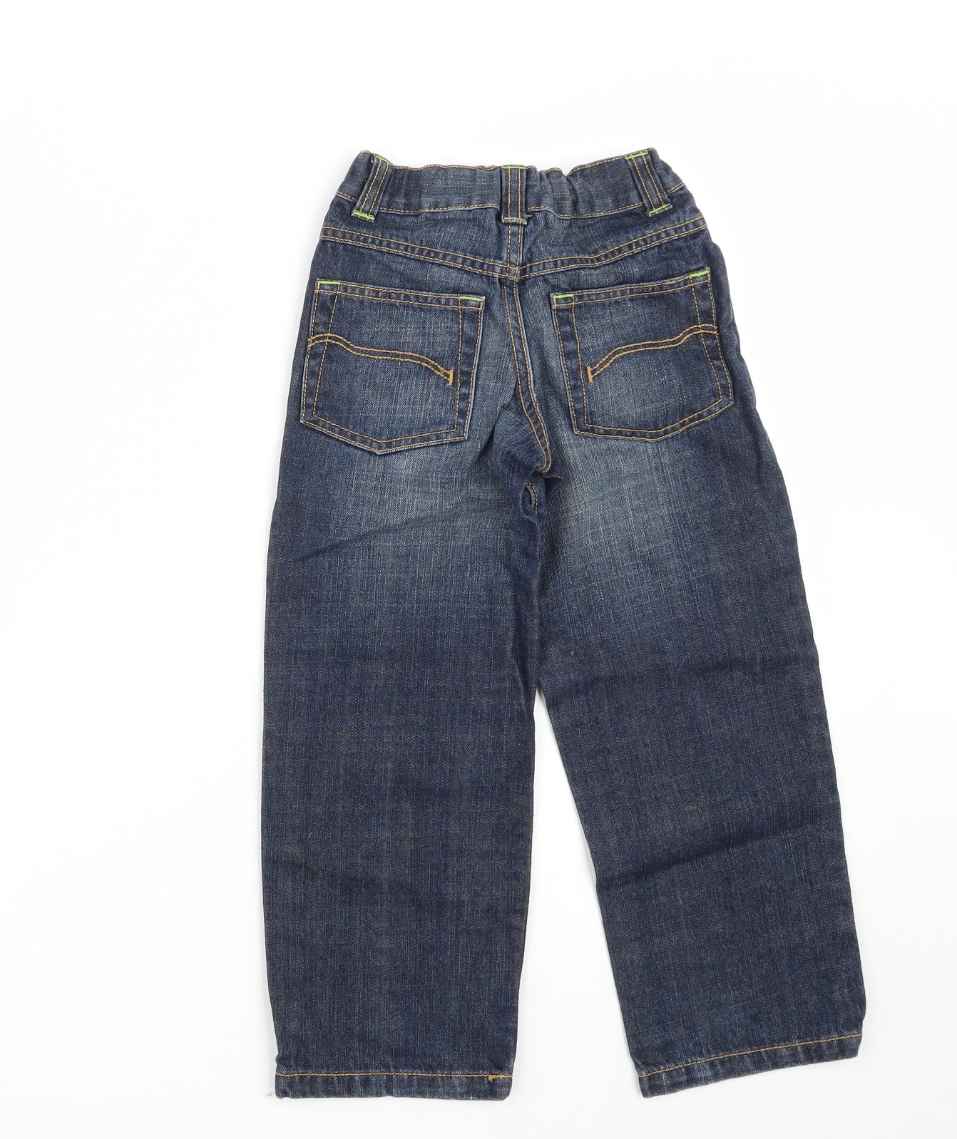 Marks and Spencer Boys Blue  Cotton Straight Jeans Size 6 Years  Regular Zip