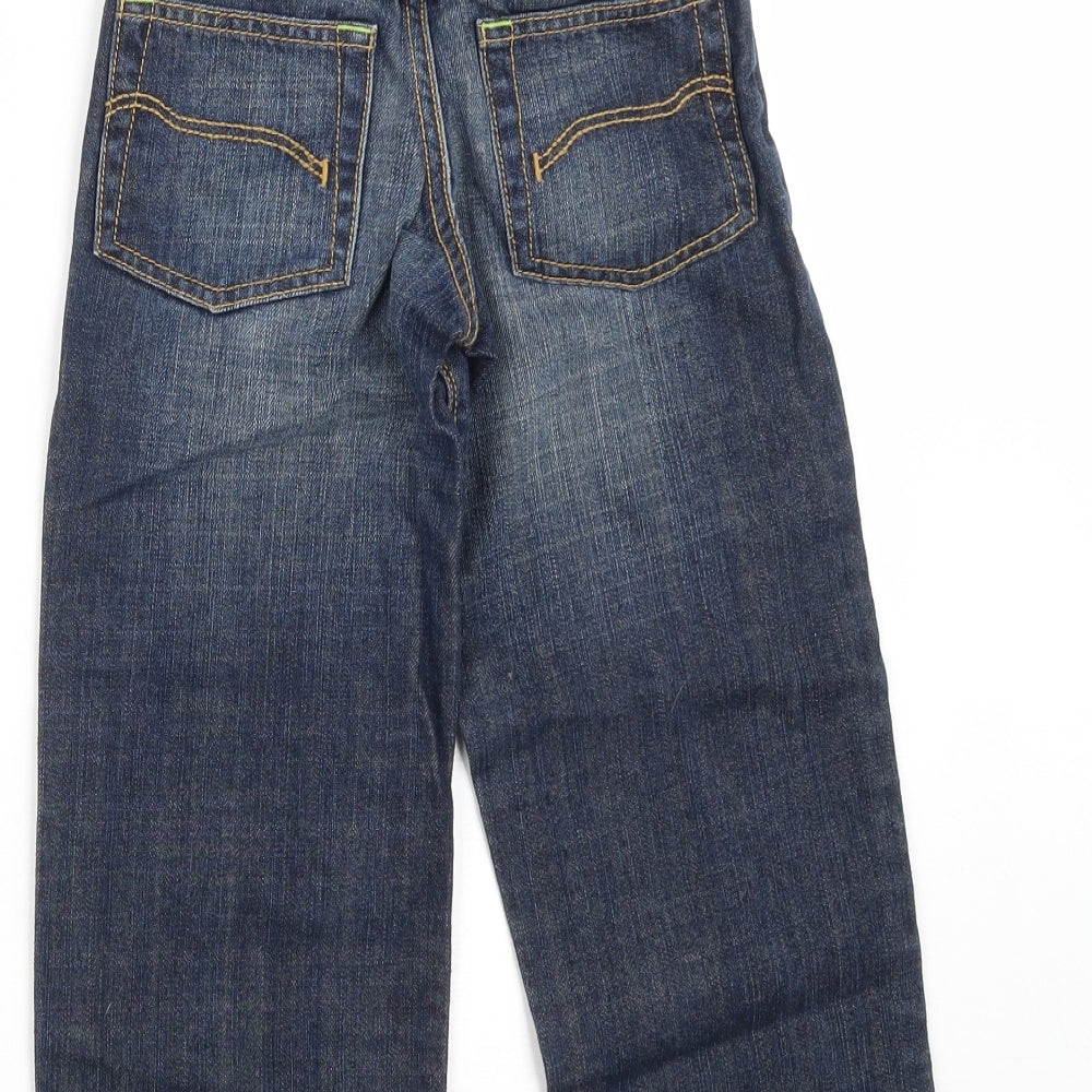 Marks and Spencer Boys Blue  Cotton Straight Jeans Size 6 Years  Regular Zip