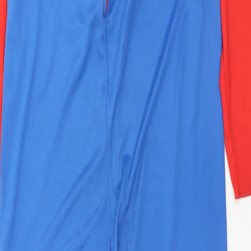 Preworn Mens Blue Solid Polyester  One Piece Size M  Zip - Fancy dress
