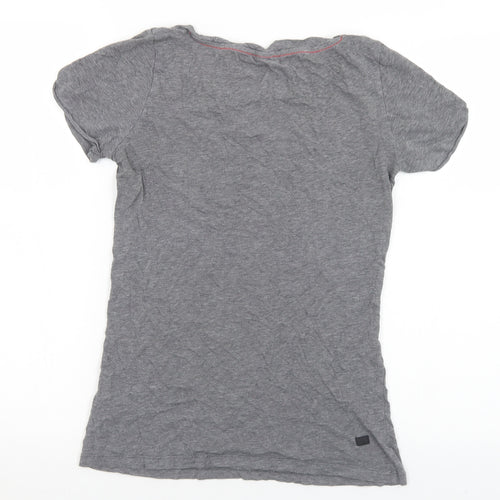 G-Star Womens Grey  Cotton Basic T-Shirt Size M Round Neck