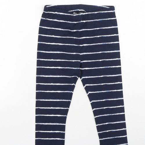 Dunnes Stores Girls Multicoloured Striped Cotton Jegging Trousers Size 7-8 Years  Regular