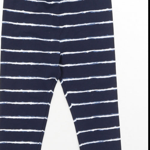 Dunnes Stores Girls Multicoloured Striped Cotton Jegging Trousers Size 7-8 Years  Regular