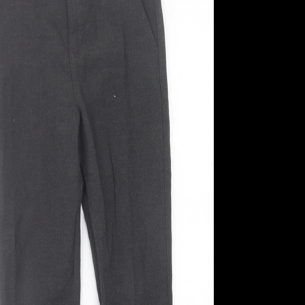 f& Boys Grey  Polyester Capri Trousers Size 9-10 Years  Regular Hook & Eye - School Wear