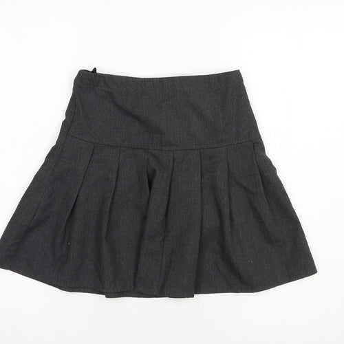 NEXT Girls Grey  Polyester Pleated Skirt Size 10 Years  Regular Zip - Schoolwear