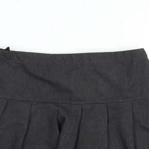 NEXT Girls Grey  Polyester Pleated Skirt Size 10 Years  Regular Zip - Schoolwear