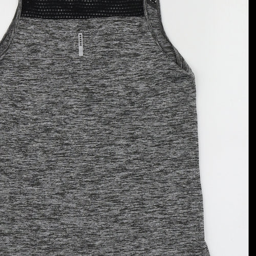 RBX Womens Grey  Polyester Basic T-Shirt Size M Round Neck