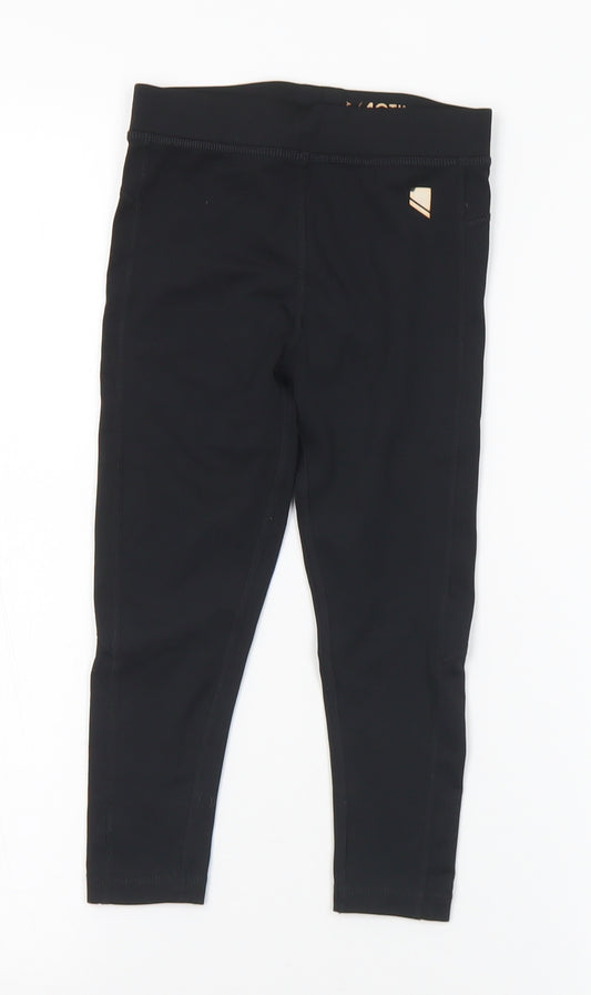 George Girls Black  Polyester Pedal Pusher Trousers Size 5-6 Years  Regular