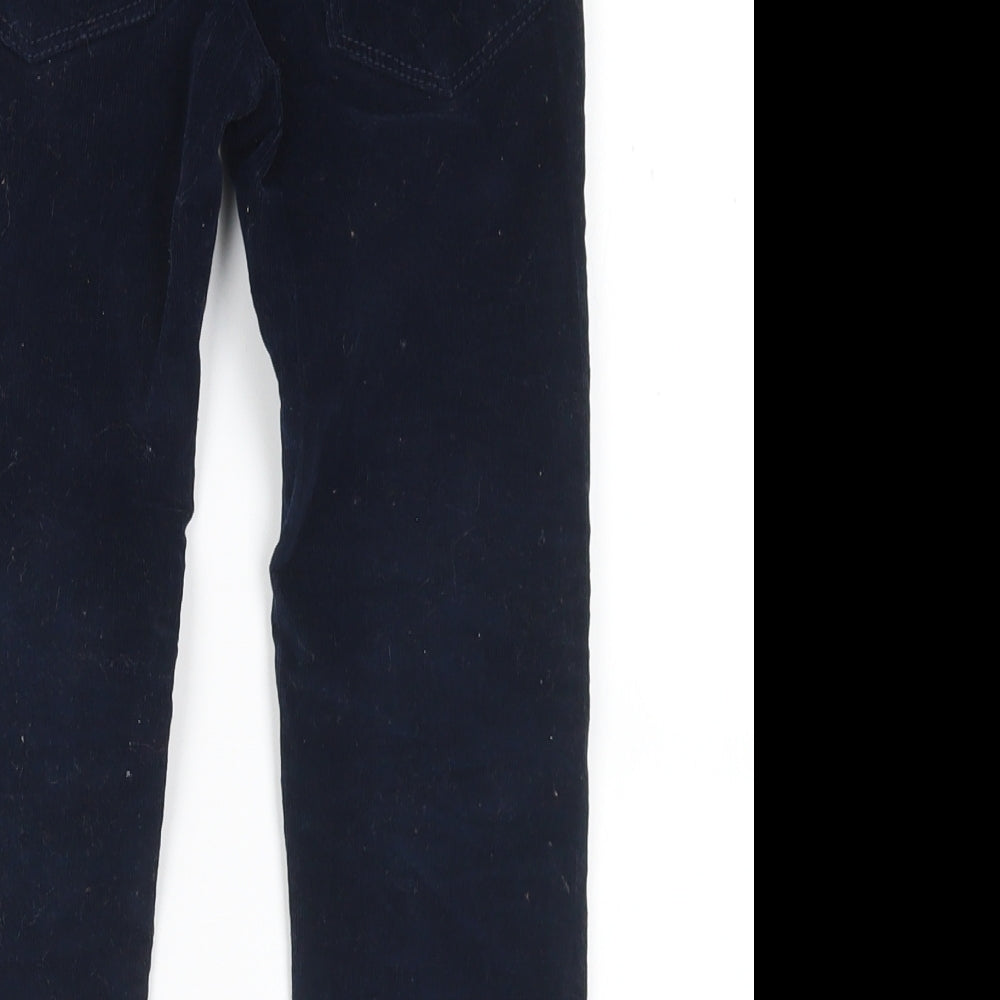 Dunnes Stores Boys Blue  Cotton Chino Trousers Size 5 Years  Regular Button
