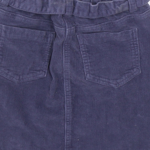 George Girls Blue  Cotton A-Line Skirt Size 10-11 Years  Regular Zip