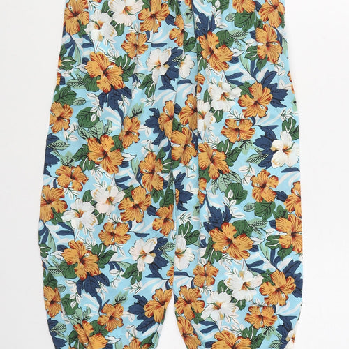 SheIn Girls Multicoloured Floral Polyester Harem Trousers Size 12 Years  Regular