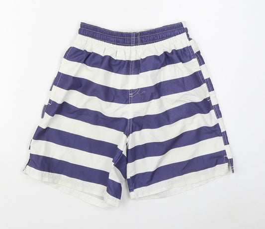 Trespass Mens Blue Striped Polyester Sweat Shorts Size 2XS  Regular Tie - Swim trunks