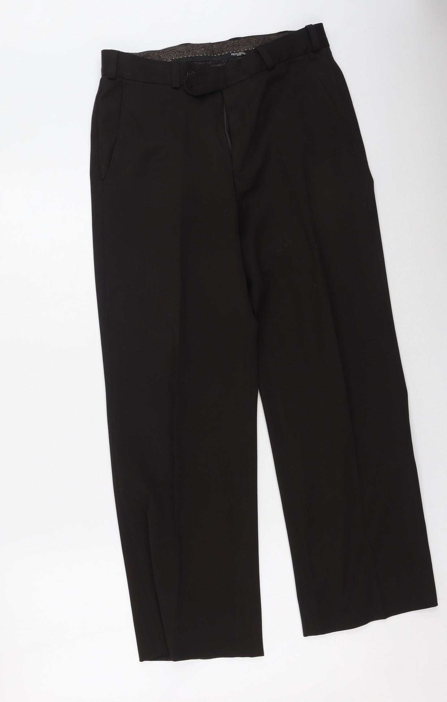 REMUS Mens Brown  Polyester Trousers  Size 34 in L25 in Regular