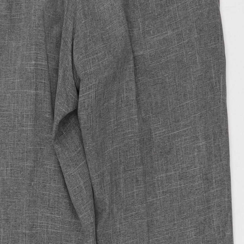 Marks and Spencer Mens Grey  Polyester Trousers  Size 34 L29 in Regular
