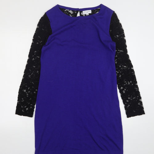 Almost Famous Womens Purple  Acrylic Jumper Dress  Size XL  Round Neck