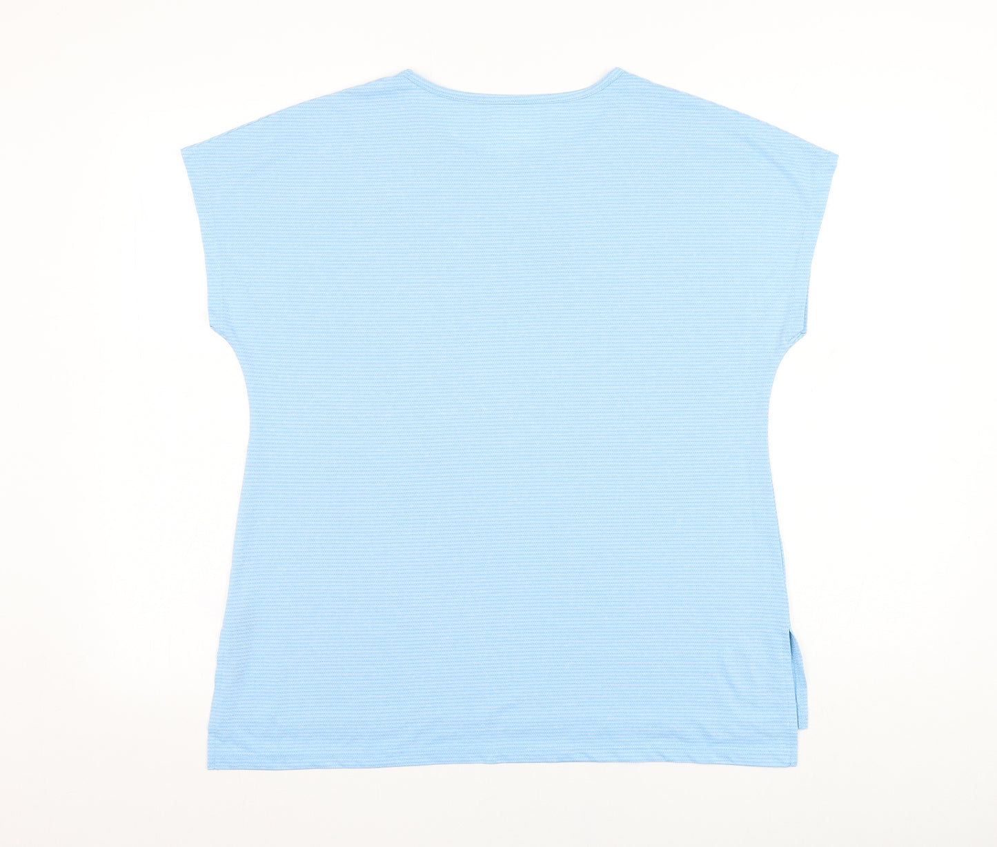 Dunnes Stores Womens Blue  Polyester Basic T-Shirt Size M Round Neck Pullover