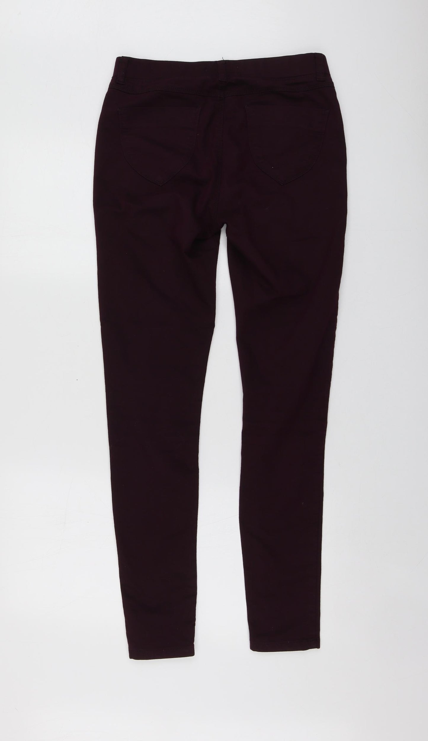 Dorothy Perkins Womens Purple  Cotton Jegging Leggings Size 10 L30 in