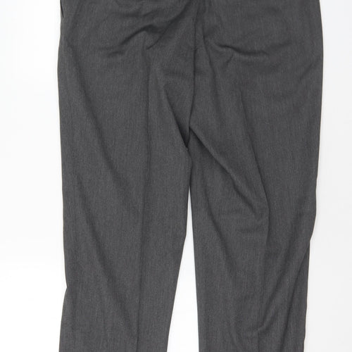 Debenhams Mens Grey  Polyester Trousers  Size 36 in L29 in Slim Button