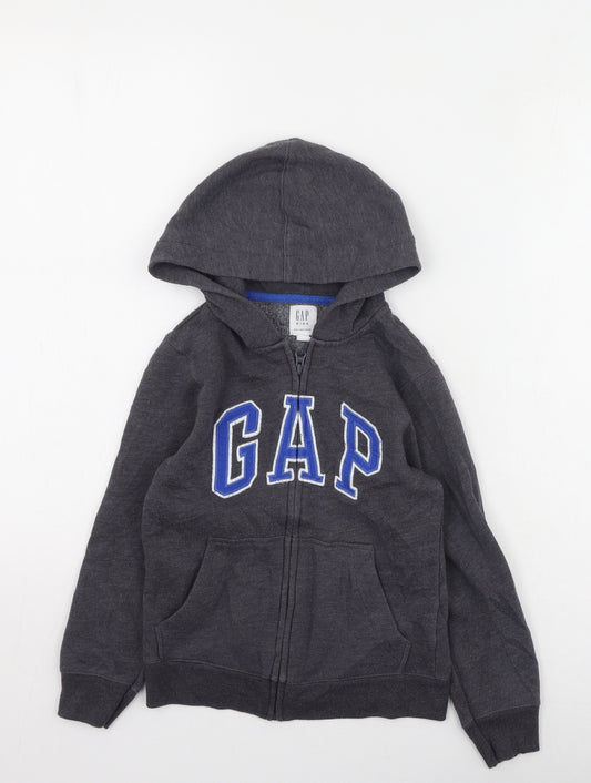Gap  Boys Grey Round Neck  Polyester Full Zip Jumper Size S