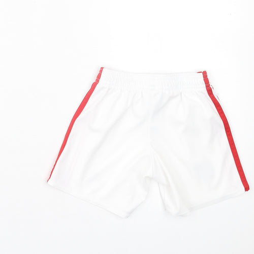 adidas Boys White Striped Polyester Sweat Shorts Size 3-4 Years  Regular  - Arsenal FC