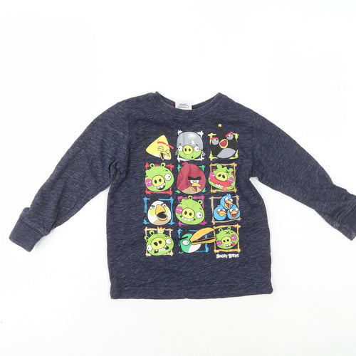Angry Birds  Boys Blue  Cotton Pullover Casual Size 3 Years Crew Neck  - Angry Birds