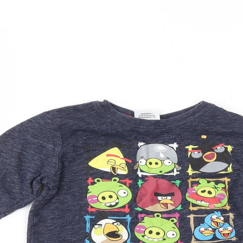 Angry Birds  Boys Blue  Cotton Pullover Casual Size 3 Years Crew Neck  - Angry Birds