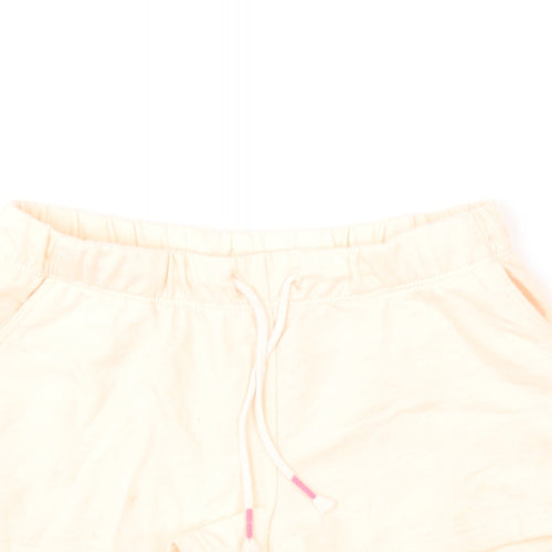 H&M Girls Orange  Cotton Sweat Shorts Size 6-7 Years  Regular