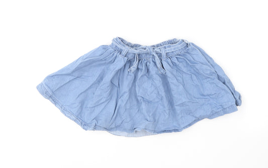 NEXT Girls Blue  Cotton Skater Skirt Size 2-3 Years  Regular