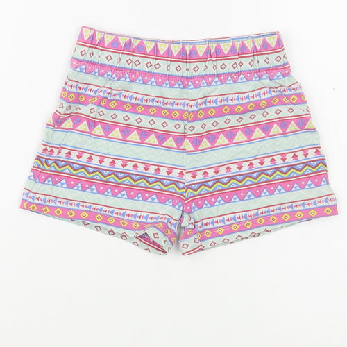 Dunnes Stores Girls Multicoloured Geometric Cotton Bermuda Shorts Size 6 Years  Regular