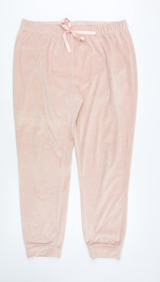 Matalan Womens Pink  Polyester  Lounge Pants Size L  Drawstring
