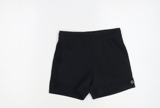 Marks and Spencer Boys Black  Polyester Sweat Shorts Size 8-9 Years  Regular Drawstring