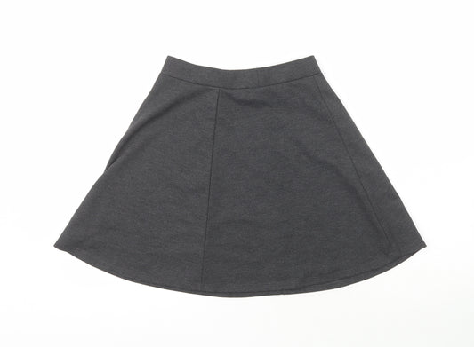 George Girls Grey  Cotton Flare Skirt Size 12-13 Years  Regular