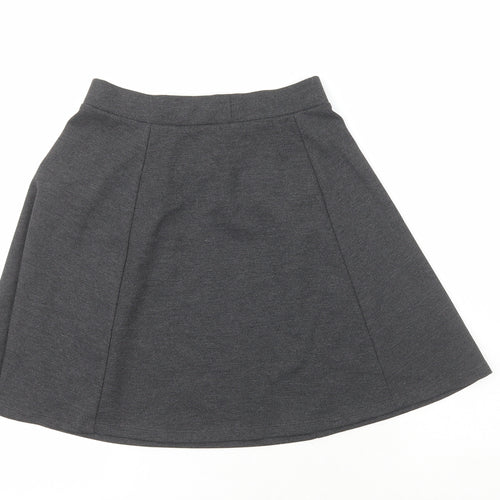 George Girls Grey  Cotton Flare Skirt Size 12-13 Years  Regular