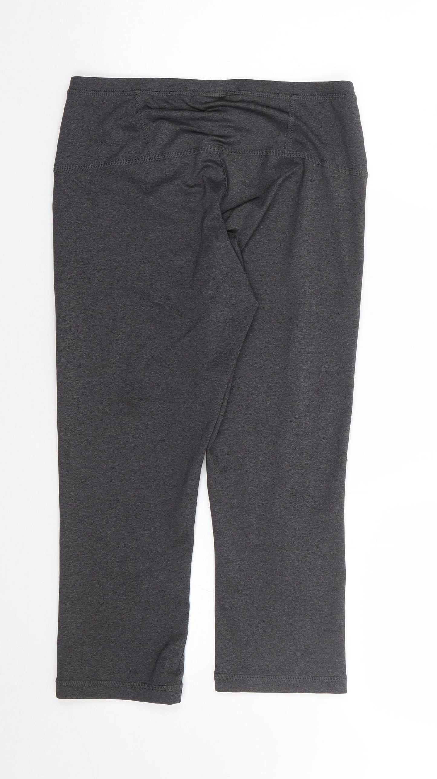 F&F  Womens Grey  Polyester Cropped Leggings Size 10 L20 in Regular