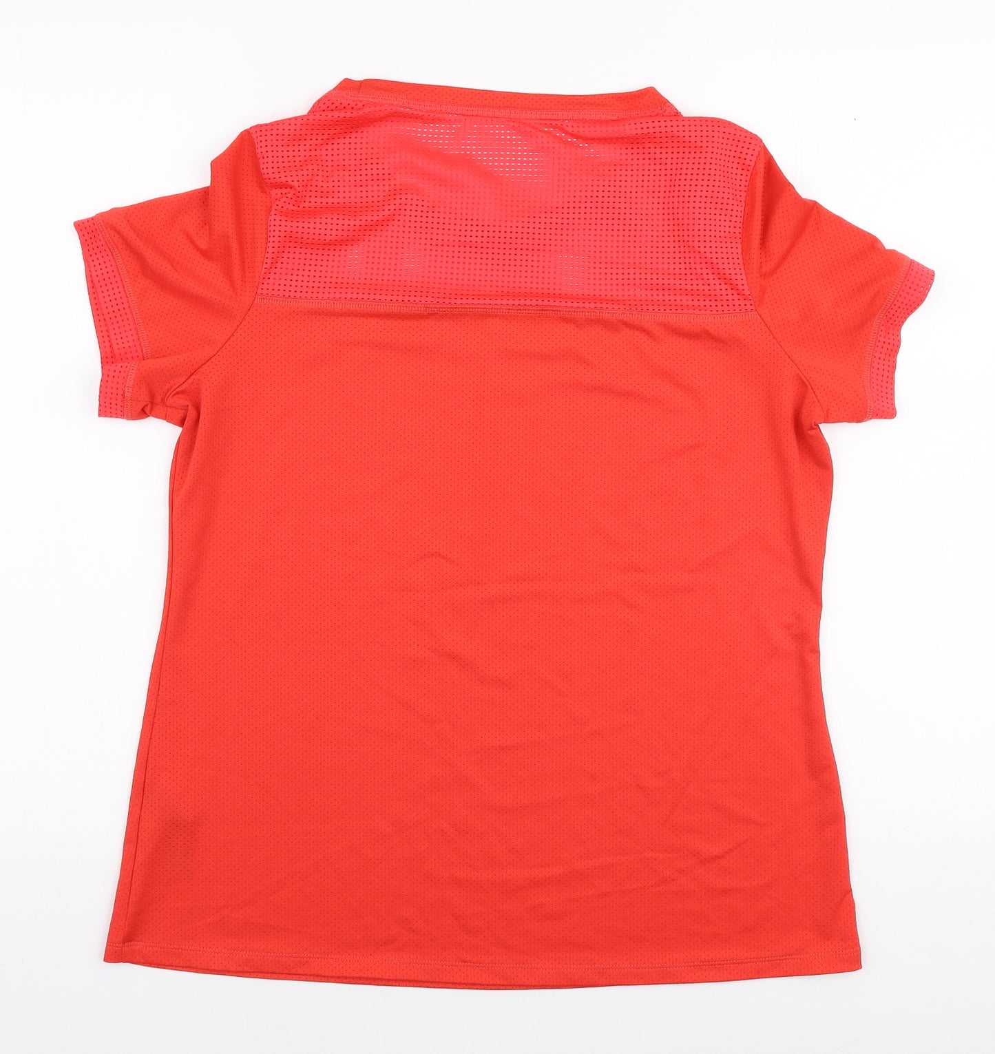 Dunnes Stores Womens Red  Polyester Basic T-Shirt Size M Round Neck Pullover