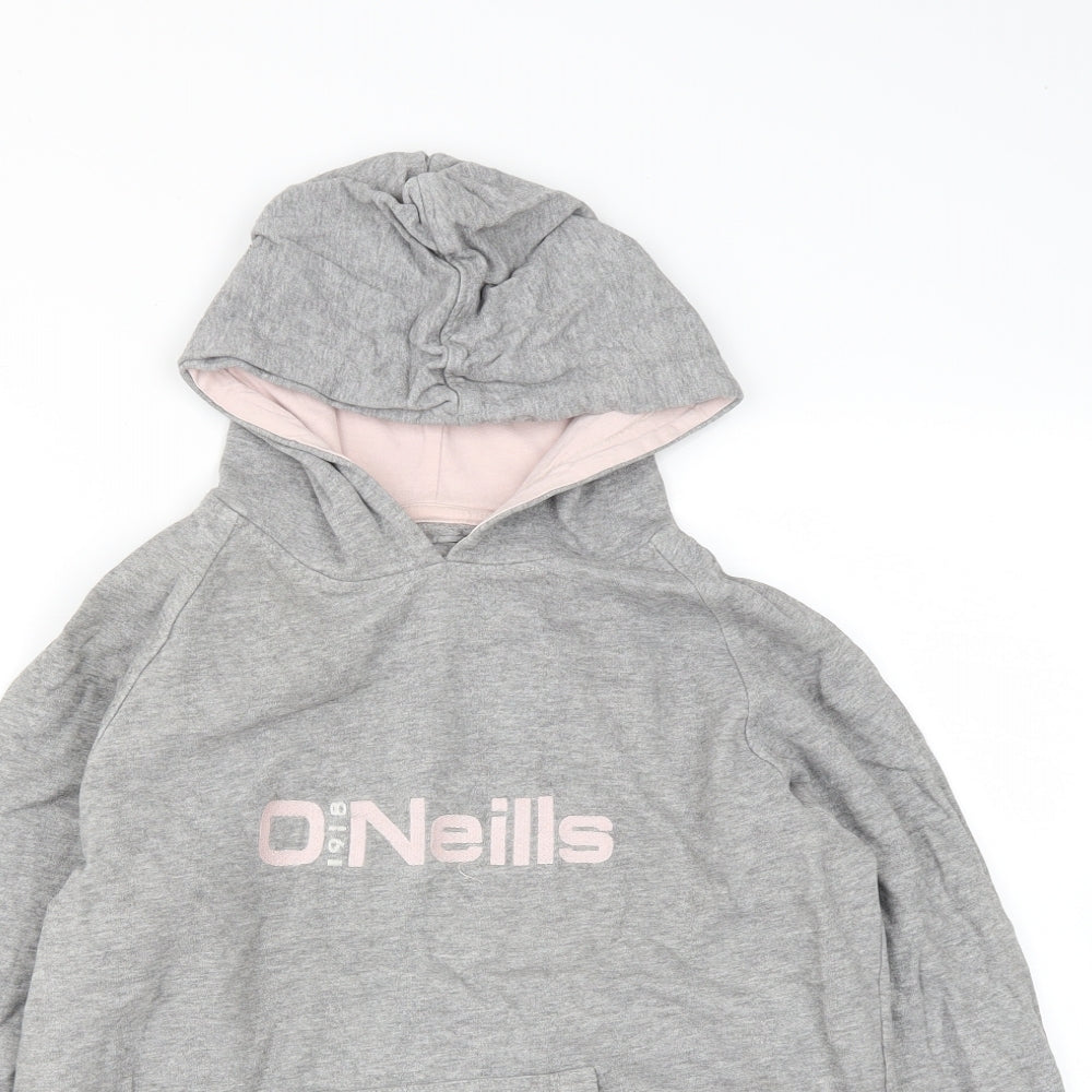 O'Neill Womens Grey  Cotton Pullover Hoodie Size S
