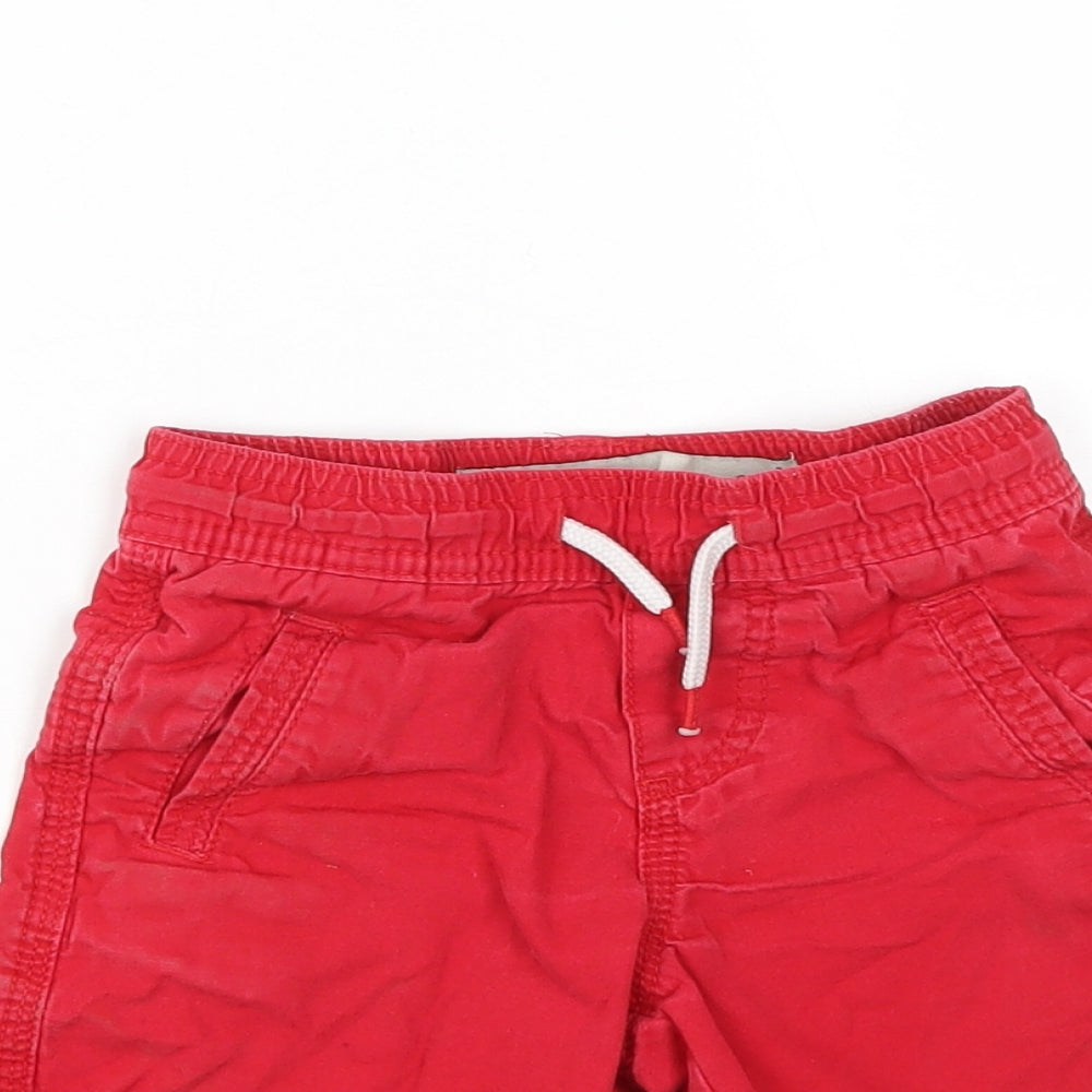Denim & Co. Boys Red  Cotton Sweat Shorts Size 2 Years  Regular Drawstring