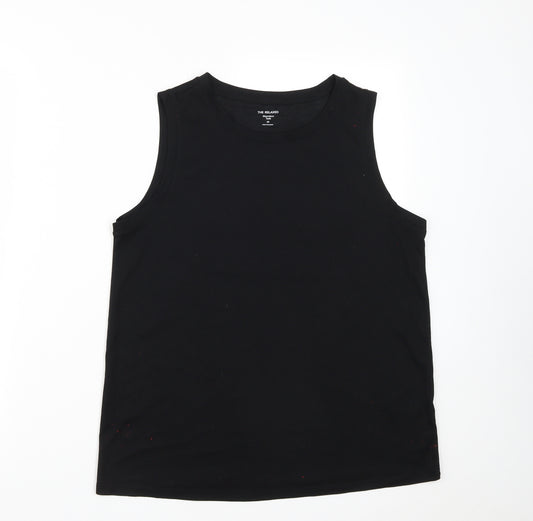 Marks and Spencer Womens Black  Polyester Basic Tank Size 10 Round Neck