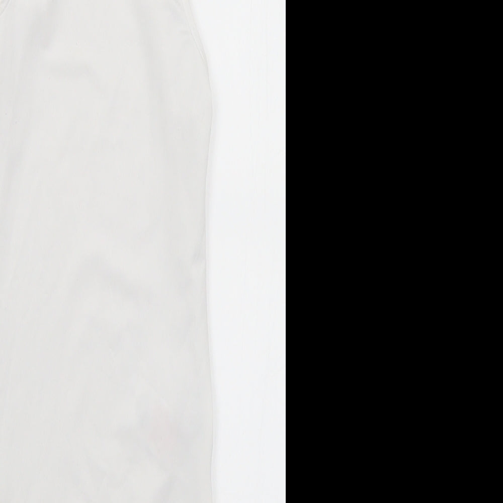 Primark Womens White Polyester Bodysuit One-Piece Size 4 Snap - 4-6