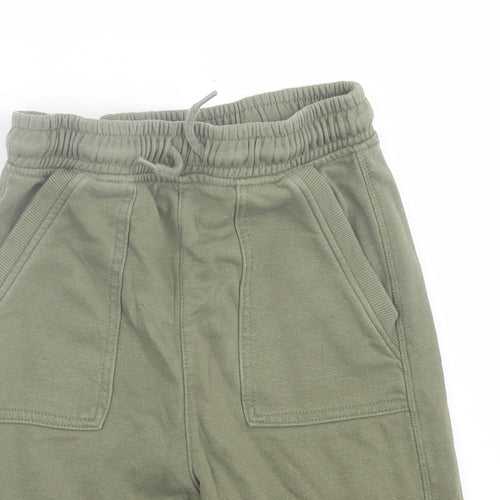 TU Boys Green  Cotton Sweat Shorts Size 10 Years  Regular Tie