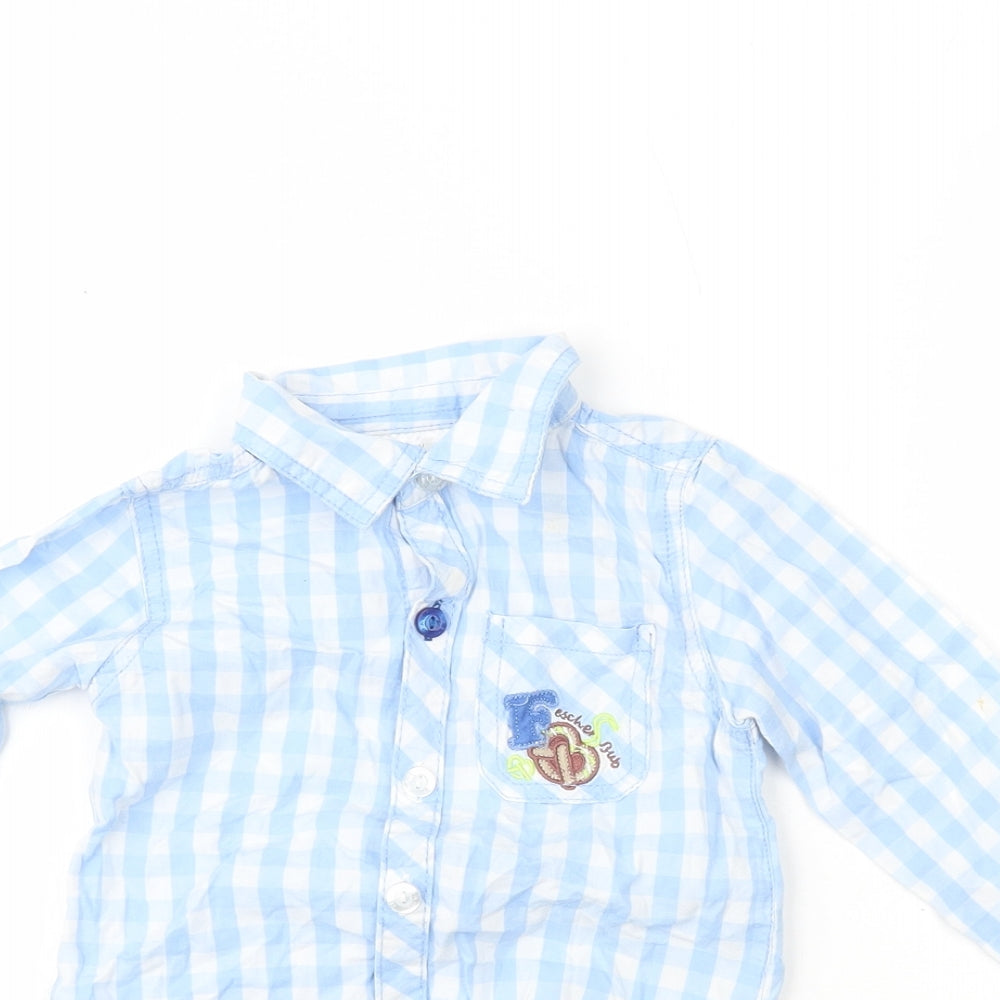 Ergee Boys Blue Plaid 100% Cotton Babygrow One-Piece Size 12-18 Months