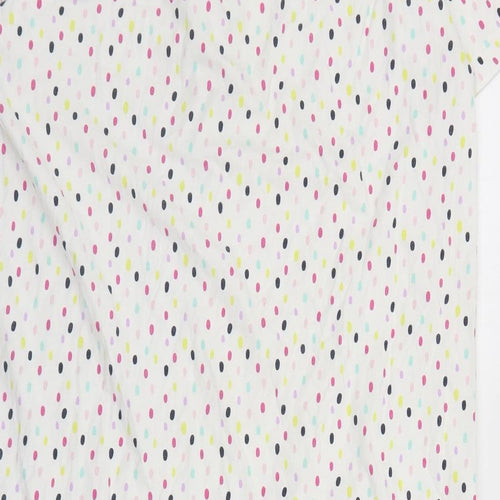 Primark Womens White Polka Dot Cotton Top Dress Size S