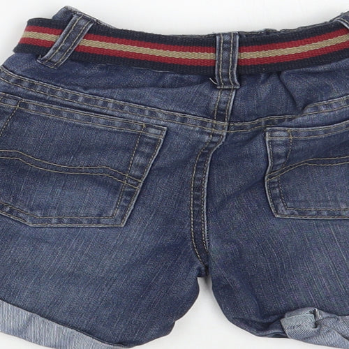 Matalan Boys Blue  Cotton Chino Shorts Size 2-3 Years  Regular Buckle