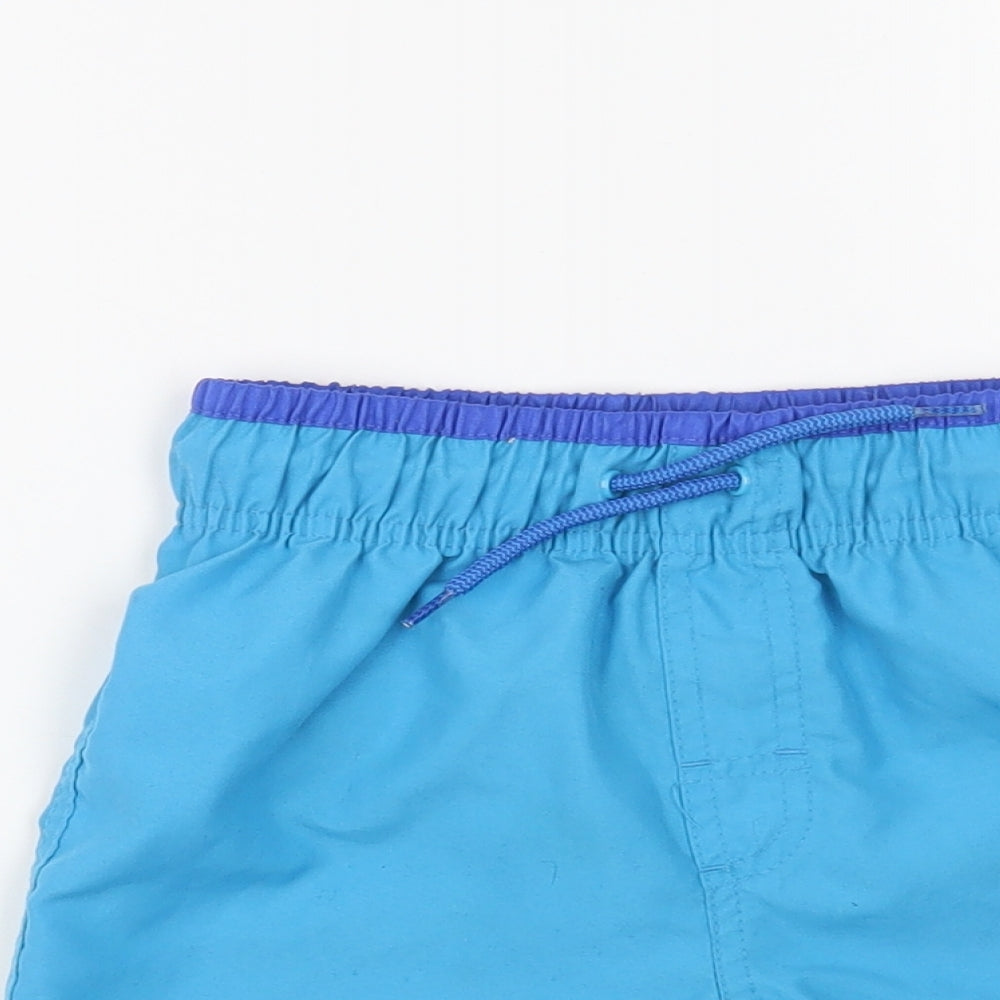Primark Boys Blue  Polyester Bermuda Shorts Size 5-6 Years  Regular Drawstring
