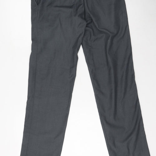 Preworn Mens Grey  Polyester Trousers  Size 32 L27 in Regular
