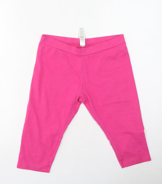Dunnes Stores Womens Pink  Cotton Cropped Leggings Size S L20 in