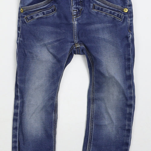 name it Boys Blue  Cotton Straight Jeans Size 2-3 Years  Regular Button