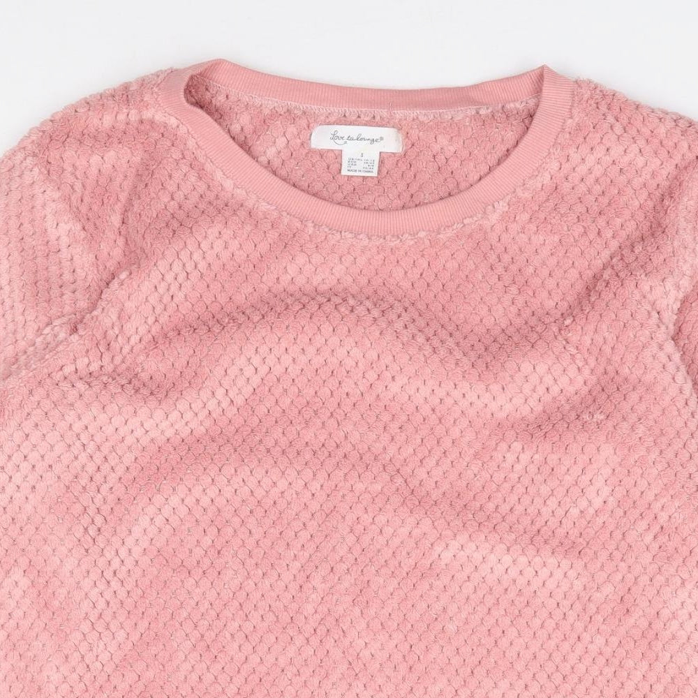Primark Womens Pink Solid Polyester Top Pyjama Top Size S