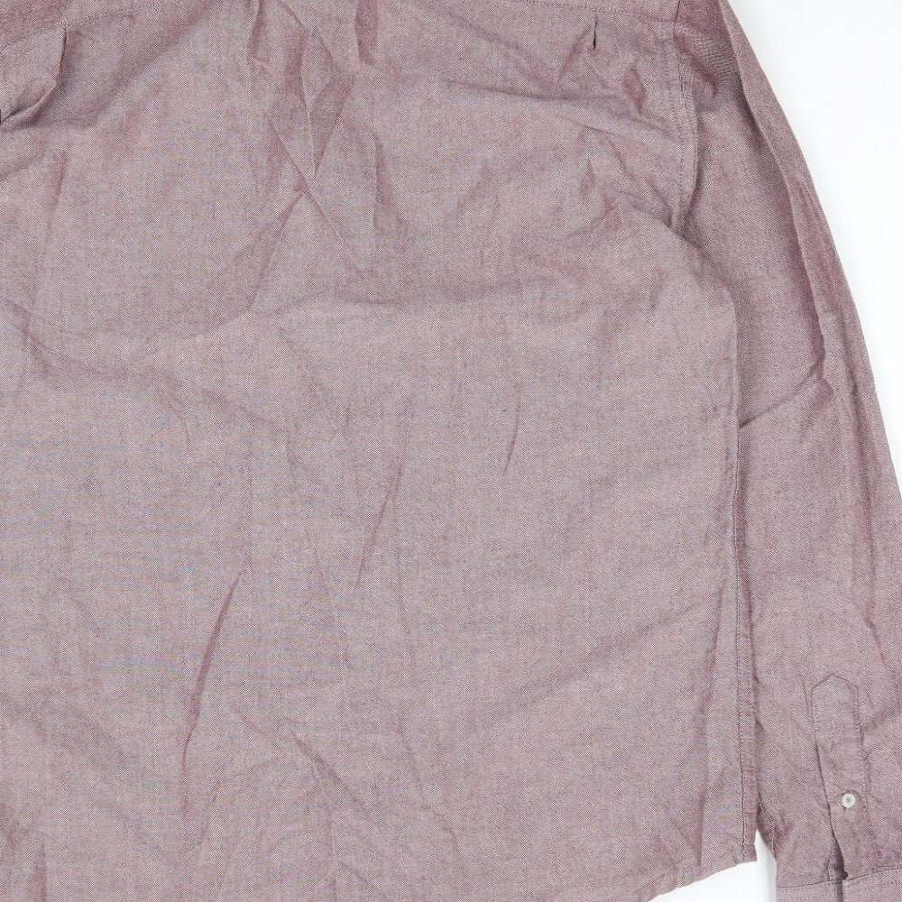 Peter Werth Mens Beige  Cotton  Button-Up Size 38 Collared Button
