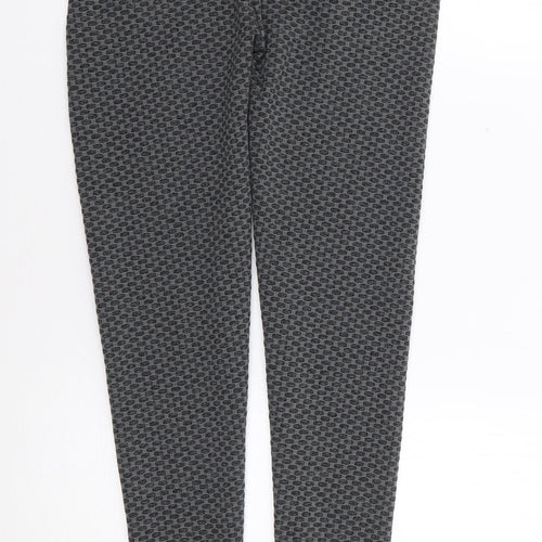 Viki Body Womens Grey Geometric Polyester Jogger Leggings Size L L27 in