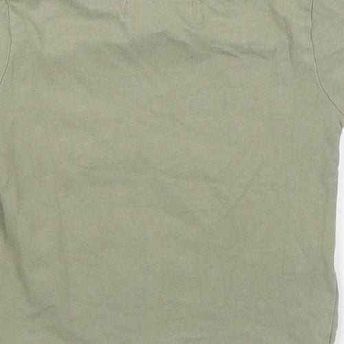Minoti Boys Green  100% Cotton Basic T-Shirt Size 12 Months Round Neck Pullover